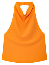 Load image into Gallery viewer, HXAO Top Women Halter Satin Women Tops Backless Corset Top Vest Yellow Pink Black Summer Elegant Sexy Tops Tank Vestidos
