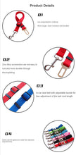 Load image into Gallery viewer, Adjustable Dogs Accessoires Pet Cat Dog Car Seat Belt Pet Seat Vehicle Dog Harness Lead Clip Safety Lever Traction Dog Collars
