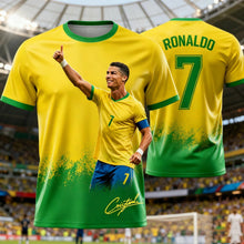 Load image into Gallery viewer, 2026 Ronaldo 7 Football Jersey Chatgpt Ai Style Adults and Kids Fan Edition Summer Soccer Training Tops Comfortable Sportswear
