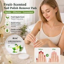 Load image into Gallery viewer, Nail Polish Remover Wipes Fruity Scented Pre-Moistened Cotton Pads Portable Screw-Top Tub Travel Size Polish Remover Rounds
