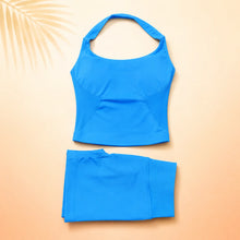 Load image into Gallery viewer, Women Seamless Yoga Set Halter Sports Bra Scrunch Butt Shorts 2 Piece Gym Workout Fitness Activewear High Waist Athletic Outfit
