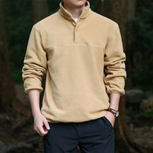Load image into Gallery viewer, 2025 Men Sweatshirt Turtleneck Half Button Pullover Male Polar Fleece Casual Basic Elegant Work Wear Winter Autumn Warm Jacket
