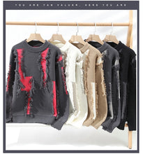 Load image into Gallery viewer, 2026 Winter Fashion worn‑out design Sweater Men Casual Knit Pullovers Mens Thick Warm Loose Knitted Sweaters Streetwear Man
