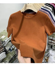 Load image into Gallery viewer, Women T Shirt Girls T-Shirt Woman Clothes Tops Cotton Tshirt Female Short Sleeve Spring Tee Sexy Y2k Top White
