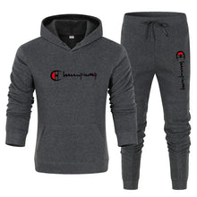 Load image into Gallery viewer, Men's 2 Piece Tracksuit Hooded Sweatshirt Sweatpants Casual Jogger Sportswear Streetwear Sets Male Sports Suits Outfit Clothing
