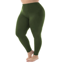 Load image into Gallery viewer, 1XL-5XL Womens Leggings High Elastic Solid Color Nine Points Trousers Up To 300 Lbs
