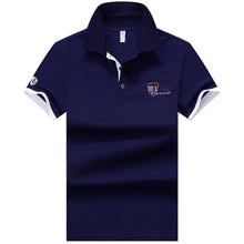 Load image into Gallery viewer, Polo Shirt Men Summer New Men's Short-Sleeved Polo Shirt Mens Embroidery Synthetic Fiber Fabric Youth Casual Business Polo Shirt
