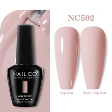 Load image into Gallery viewer, NAILCO 333 Colors Gel Nail Polish Semi Permanent Varnishes Nails Art Design Hybrid Soak Off Top Base Coat UV Gel Manicure 15ml
