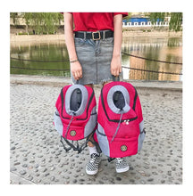 Load image into Gallery viewer, New Dog Pet Backpack Carrier Travel Bag Front Pack Breathable Adjustable with Safety Reflective Strips for Hiking Outdoor Cats
