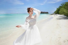 Load image into Gallery viewer, Dresses for Women Summer New Chiffon off-Shoulder Dress White Dress Vestido De Mujer
