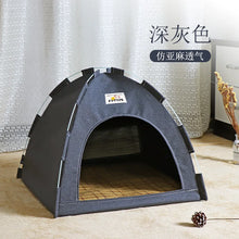 Load image into Gallery viewer, Pet Tent Bed Removable Cat Sofa Basket Canvas Semi-enclosed Cat House Dog Cave Hut Cat Sleeping Bed for Room Decor Pet Supplies
