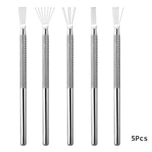 Load image into Gallery viewer, Nail Art Wire Drawing Tool Multifunctional Seven-pin Pen Texture Brush Tools DIY Nail Brush Bendable Feather Pin Painting Lines
