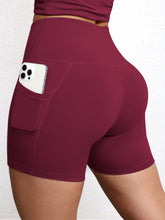 Load image into Gallery viewer, Yoga Shorts with Pockets High Waist Butt Lifting Cyclings Tights Outdoor Workout Jogging Shorts Sportswear Gym Running Short

