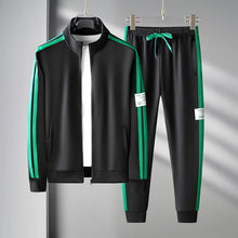 Load image into Gallery viewer, Autumn Mens Sportswear Suits Fashion Tracksuit 2 Piece Sets Jacket+Pants Sweatsuit Man Outdoor Joggers Running Sports Suits 5XL
