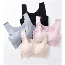 Load image into Gallery viewer, Wire-Free Sports Bra Seamless Ice Silk Small Chest Push-up Bra Prevent Sagging Thin Back Beauty Large Size Bra
