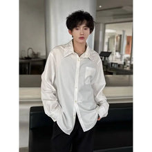 Load image into Gallery viewer, Men's Satin Shirt with Embellished Collar
