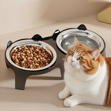 Load image into Gallery viewer, 1PC Stainless Steel Cat Food &amp; Water Bowl with Anti-Tip Design Large Capacity Easy-Eat Design for Pet Dog Cat  Feeding Food Bowl
