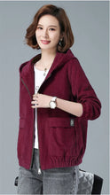 Load image into Gallery viewer, Corduroy Hooded Loose Jacket
