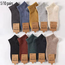 Load image into Gallery viewer, 5/10 pairs Cotton Men Socks Pack Breathable Sock Set High Quality Short Socks Black Ankle Short Gift For Man Size 39-44 Sox sock
