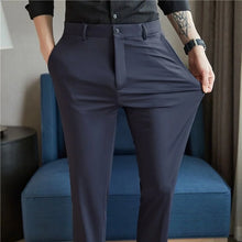 Load image into Gallery viewer, 29-42 Men's Summer Pants Thin Straight Stretch Casual Pants with No Trace No Ironing Fabric Silky and Cool Feeling
