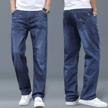 Load image into Gallery viewer, Jeans Men's Summer Straight Leg Loose Large Leg Autumn Thick Wear-resistant Men's Casual Pants Korean Trousers
