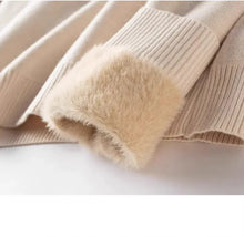 Load image into Gallery viewer, Men’s Thermal Fleece High-Neck Knitted Sweater
