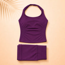 Load image into Gallery viewer, Women Seamless Yoga Set Halter Sports Bra Scrunch Butt Shorts 2 Piece Gym Workout Fitness Activewear High Waist Athletic Outfit
