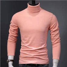 Load image into Gallery viewer, Slim Black Turtleneck Tee Men
