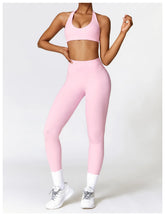 Load image into Gallery viewer, Fitness Leggings High Rise Hip Lift Brushed Soft Material For Ladies Outdoor Elastic Slim Fit Outer Wear Sports Tight Pants
