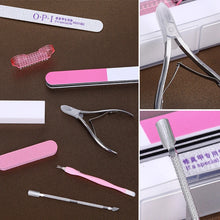 Load image into Gallery viewer, Nail Art Tools Set 9Pcs/lot Professional Files Buffer Sponge Block Brush Nail Scissors Kit With Cuticle Nipper Pushers Manic
