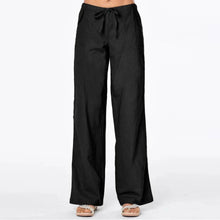 Load image into Gallery viewer, Women Pants Fashion Linen Cotton Solid Elastic Waist Trousers Female Plus Size Ankle-length Trousers Summer Casual Pants
