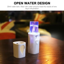 Load image into Gallery viewer, Nano Facial Mister Portable Mist Sprayer with Mirror Mini Cool Mist Spray for Skin Care Facial Body Moisturized

