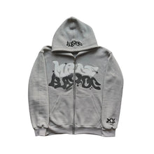 Load image into Gallery viewer, Hooded zipper hoodie with retro American-style letters, unisex, suitable for pairing with a millennial-style jacket
