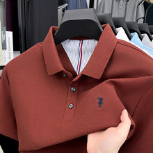 Load image into Gallery viewer, 100% pure cotton short sleeved men's polo shirt summer fashion high-end brand pony embroidery golf top casual business T-shirt
