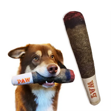 Load image into Gallery viewer, Funny Interactive Dog Toys Cigar Design Plush Squeaky Pet Toys Grinding Teeth Creative Chew Cool Stuffed Gifts for Dog Birthday
