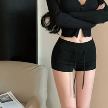 Load image into Gallery viewer, Women Shorts Summer High Elastic Lace Up Drawstring Sleep Bottoms Fitness Running Simple Home Safety Underwear Cool Comfortable
