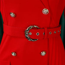 Load image into Gallery viewer, Pleated Notched Collar Midi Dress
