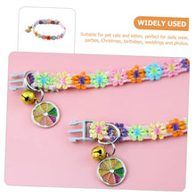 Load image into Gallery viewer, Pet Collar With Bell Cartoon Footprint Colorful Dog Puppy Kitten Collar Adjustable Safety Bell Ring Necklace Pet Accessories
