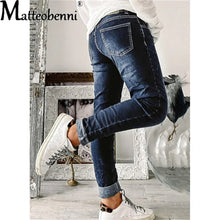 Load image into Gallery viewer, Women's Breasted Jeans For Women New Mom Jeans High Waist Blue Loose Washed Fashion Straight Denim Pants Vintage Streetwear
