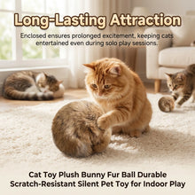 Load image into Gallery viewer, 1/2/3/6pcs Rabbit Fur Ball Interactive Cat Toy Pet Product Containing Catnip Toy Ball Chasing Plush Toy Ball Cat Accessories 8cm
