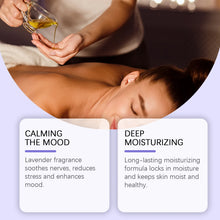 Load image into Gallery viewer, Lavender Essential Oil Moisturizing Body Skin Smoothing Soft Stress Relief Muscle Sore Help Sleep Spa Relaxing Massage Oil
