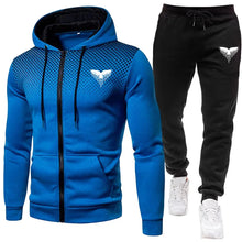 Load image into Gallery viewer, Men's Tracksuit Zipper Coat and Black Sweatpants Outdoor Casual Sporty Hoodie Jogging Suit Male Autumn Training Set Sweatshirts
