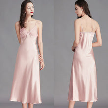 Load image into Gallery viewer, Nightgowns For Women Long Sleeveless Night Gowns Satin Silk Chemise Lingerie Slip Dress Sexy Nightwear Sleep Shirt for Ladies
