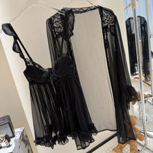Load image into Gallery viewer, Elegant Lace Nighty Robe Set
