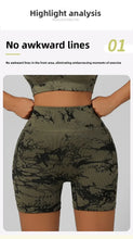 Load image into Gallery viewer, Women Seamless Tie Dye Yoga Set Quick Dry Sports Bra Shorts Lightweight Breathable Workout Outfit
