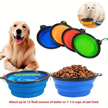 Load image into Gallery viewer, Portable Pet Food Bowl  Durable TPR Bowl  Cat and Dog Food Pet Silicone Collapsible Bowl Portable Travel Outdoor Water Food Bowl

