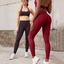 Load image into Gallery viewer, Leggings Women Seamless Leggings Gym Energy Low Ribbed Waistband Yoga Pants Back Scrunch Booty Tights Pants
