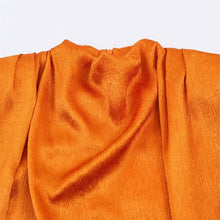 Load image into Gallery viewer, Women's Top 2026 Spring New Style Orange Sleeveless Satin Texture Long Ribbon Top Elegant and Stylish Unique Fashion Focus
