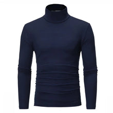 Load image into Gallery viewer, Spring Autumn Thin Men Pullovers Sweaters Turtleneck Knitted Sweater for Men Warm Clothing Male Sweaters Full Black White Tops

