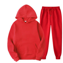 Load image into Gallery viewer, Men Tracksuit 2 Pieces Sets Hooded Sweatshirt +Drawstring Pants Male Hoodies Running Sportswear Men Women Autumn Sportwear
